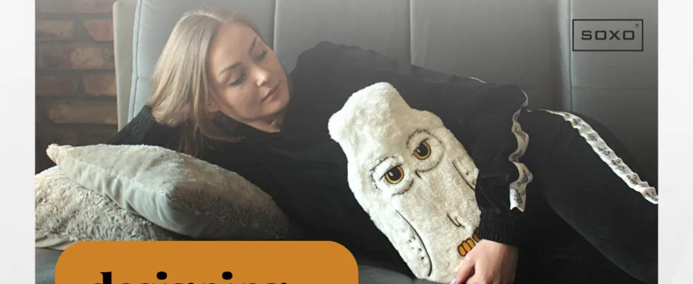Wizarding World Harry Potter Hot Water Bottle Cover Hand Warmer Period Back Pain Relief Hot-Water Bottles Hedwig - soxo