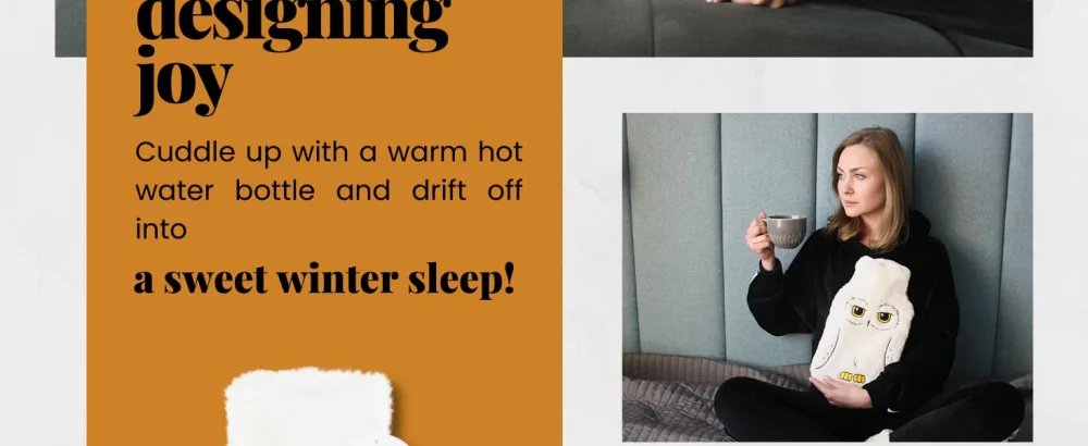 Wizarding World Harry Potter Hot Water Bottle Cover Hand Warmer Period Back Pain Relief Hot-Water Bottles Hedwig - soxo