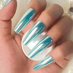 BISHENGYF Pearl Chrome Nail Powder Super Gloss Shell Nails Art Powder White Aurora Moonlight Powder with Magic Mirror Effect for Nail Art Design Decoration - product information 19