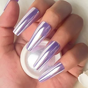 BISHENGYF Pearl Chrome Nail Powder Super Gloss Shell Nails Art Powder White Aurora Moonlight Powder with Magic Mirror Effect for Nail Art Design Decoration - product information 21
