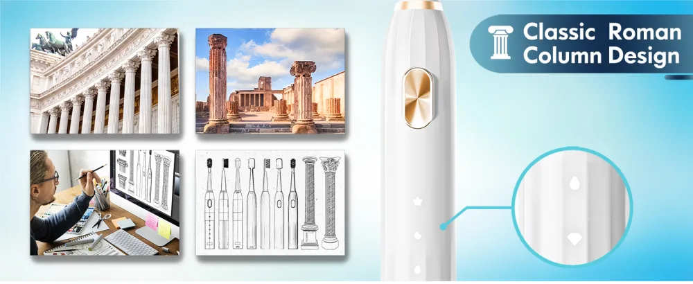 Dada-Tech Sonic Electric Toothbrush for Adults with 90% Rounded Bristles 5 Cleaning Modes 2-Minute Timer and 9 Replacement Reminder Brush Heads (Green) - electric toothbrush