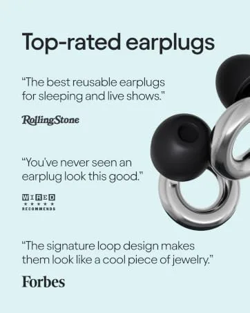 Loop Engage Plus Earplugs Low-Level Noise Reduction with Clear Speech for Conversation Social Gatherings Noise Sensitivity and Parenting 8 Ear Tips + Extra Accessories SNR 16 dB - Crystal - Loop Noise Reducing Earplugs