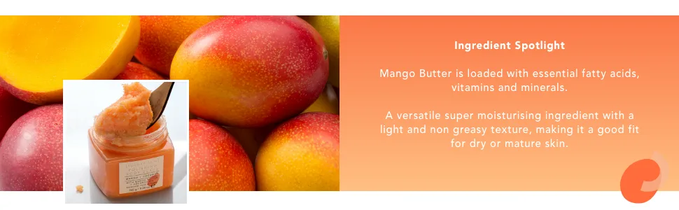 SUNDAY RAIN MANGO & COCONUT TRIO (BUBBLE BATH 120G BODY SCRUB & 90G BODY BUTTER) - Mango butter ingredient