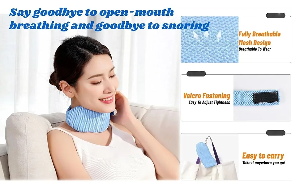 Prevent Snoring Neck Brace Stop Snoring Chin Strap for Nighttime Sleep Improvement - Prevent Snoring Neck Brace