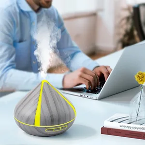 500ML Scented Oil Diffusers with 8 Essential Oils Set Aromatherapy Diffusers Air Freshener Humidifiers with Remote Control 4 Timer Auto-waterless Shut-off for Bedroom Large Room Gray - B0BGR6QRCT