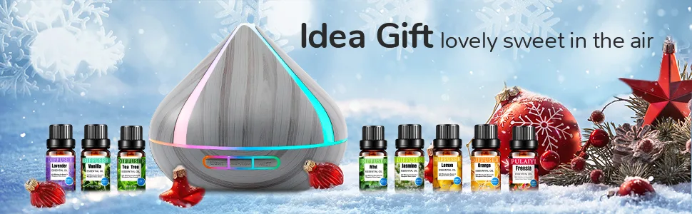500ML Scented Oil Diffusers with 8 Essential Oils Set Aromatherapy Diffusers Air Freshener Humidifiers with Remote Control 4 Timer Auto-waterless Shut-off for Bedroom Large Room Gray - B0BGR6QRCT
