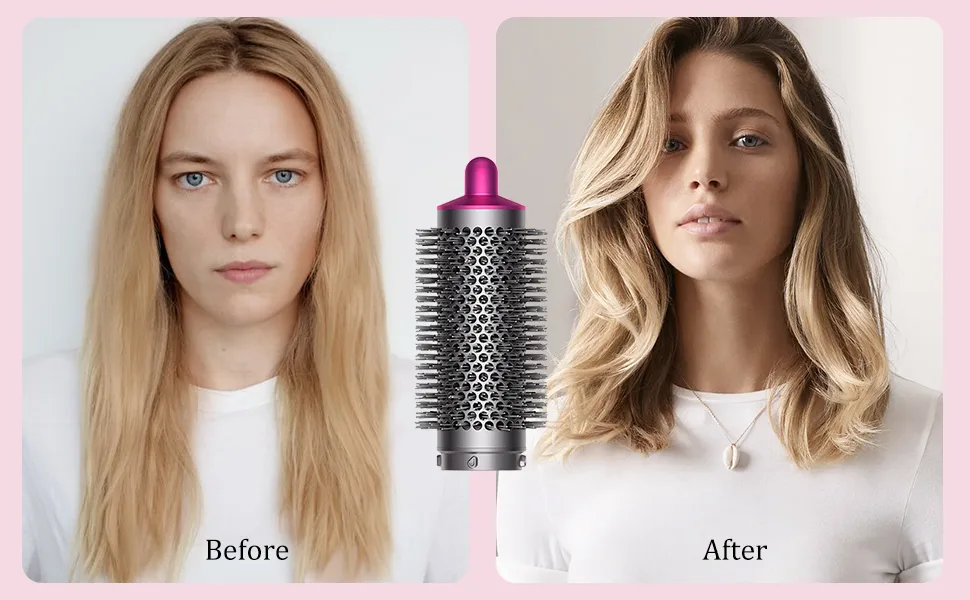 Round Volumizing Brush for Dyson for Airwrap HS01/HS05 Attachment Part No.969489-01 970750-01 for Limp Flat Hair - hair attachment