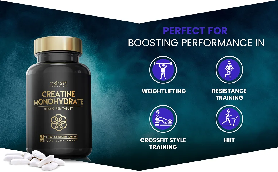 Creatine Monohydrate Tablets 3000mg | 90 Creatine Tablets 30 Servings | Vegan & Keto Friendly Creatine Pills | Gym Supplements for Men & Women | High Potency Bulk Creatine Powder Tablets - creatine tablets