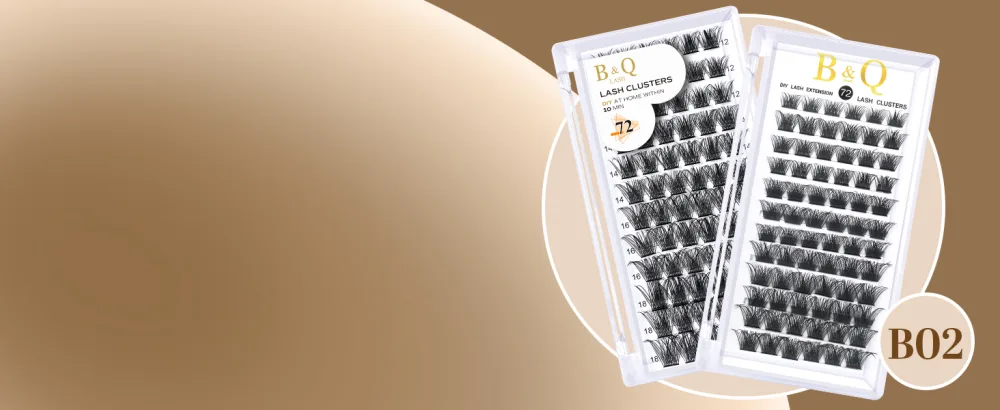 Cluster lashes 72 Clusters B&Q Lash Clusters D Curl Individual Cluster Lashes Natural Eyelash Clusters DIY Lash Extensions Soft Fluffy Cluster Eyelash Extensions (UK-FD-B45-D-16) D-16 mm B 45 - B02 LASH CLUSTERS!