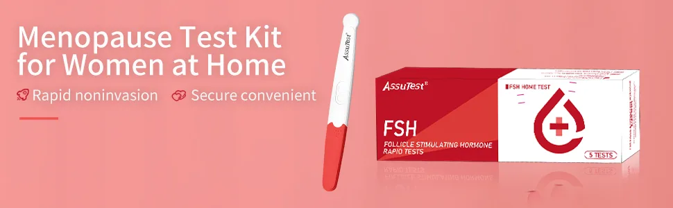 AssuTest Menopause Test Kit for Women Rapid Perimenopause Tests Kits Urine Sample with Results in 5 Mins Self Testing at Home 5 Tests - Perimenopause Tests Kits