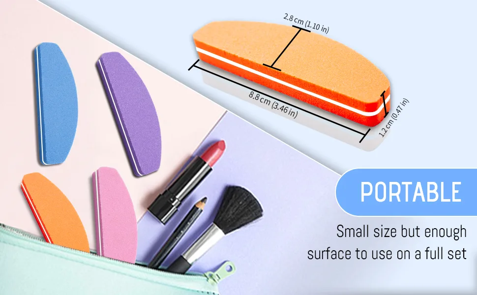 Nail Buffer Blocks 20 PCS Mini Nail Buffer for Gel Nails Professional Nail Buffer Block for Natural Nails Nail Polish Buffing Block for Home & Salon Use(Purple) - nail buffing block