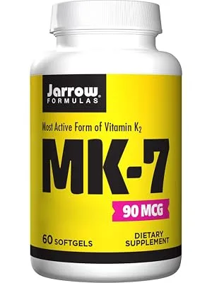 Jarrow Formulas MK-7 Vitamin K2 90mcg 60 Softgels - JFO-0260_300x400