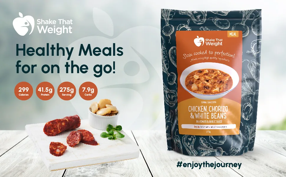 Chicken and Chorizo with White Beans High Protein Ready Meal Chicken & Chorizo 1 - Chorizo Banner