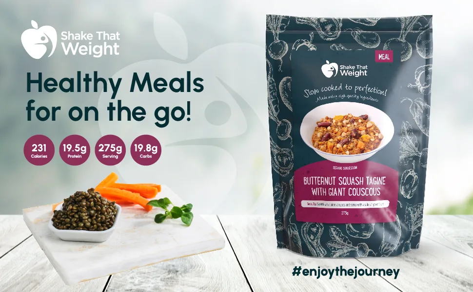 Butternut Tagine with Giant Couscous High Protein Ready Meal Butternut Tagine 275.00 g (Pack of 1) - Butternut Squash Banner