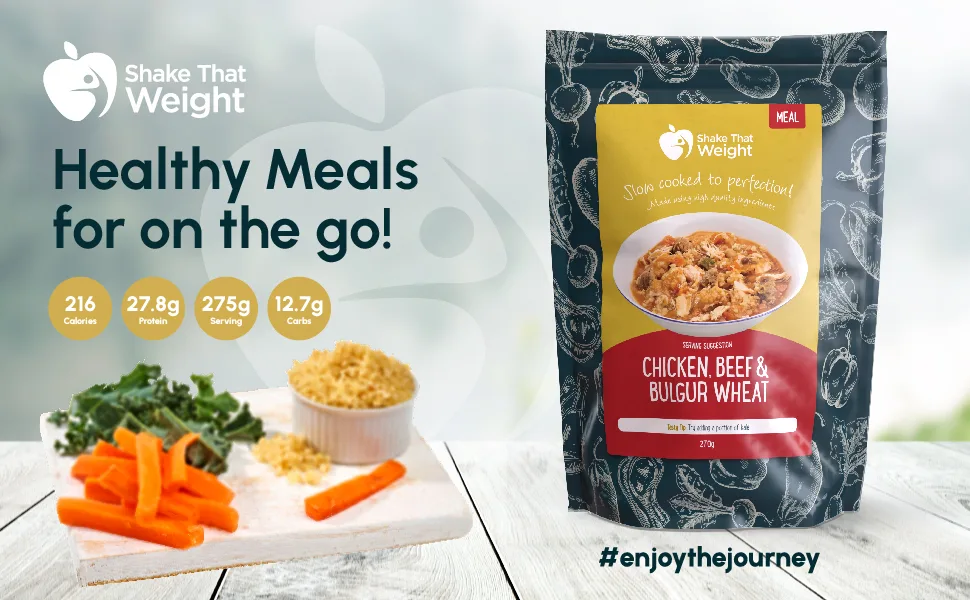 Chicken Beef and Bulgur Wheat High Protein Ready Meal | Camping Hiking Gym Chicken & Beef 1 - Chicken Bulgar Wheat Banner