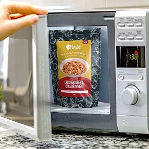 Chicken Beef and Bulgur Wheat High Protein Ready Meal | Camping Hiking Gym Chicken & Beef 1 - Chicken Bulgar Wheat Microwave