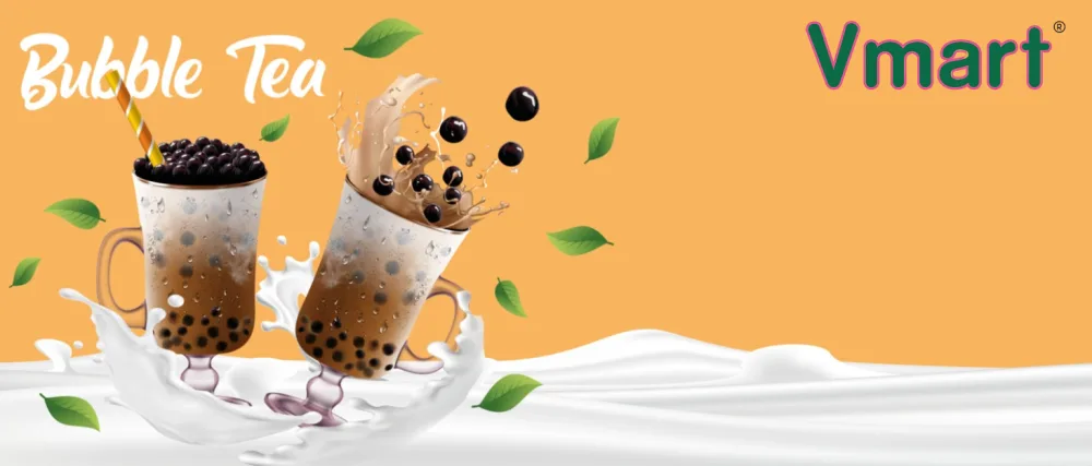 Vmart WuFuYuan Black Boba Tapioca Pearls 1kg - vmart bubble tea