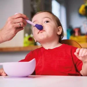 Nana's Manners Silver Silicone Suction Bowl Stage 1 for Babies Ages 4 Months and up. Features Scoop Lip Handle and Suction pad with Pull-tab for Easy Removal. BPA-Free. - suction bowl