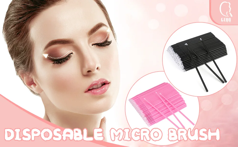 GCQQ 400Pcs Disposable Micro Brushes Lightweight Micro Applicator Brushes Pink Micro Brushes Disposable Micro Lash Applicator for Cleanning or Make-up (Pink) Pink 400PCS - Micro Brush Applicator