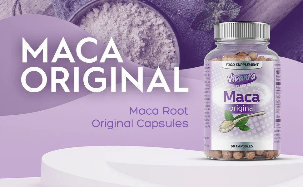 Vivanta Nutrition Maca Original - High Strength Maca - 20 000mg Equivalent per Serving - Vegan Maca Capsules - 1 Month Supply (60 Capsules) - maca root