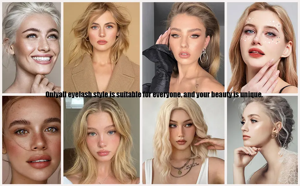 Onlyall Lashes Natural Look Soft Fluffy Lashes Short Eyelashes Lightweight Natural Lashes Cat Eye Lashes False Eye Lashes 7 Pairs D5 D5 Lite Fox Eye (5-13MM) - people lashes