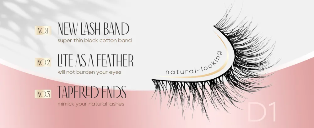 Onlyall Natural Lashes Wispy Lashes Natural Look False Eyelashes Natural Flared Eyelashes False Eye Lashes Soft Fluffy Lashes 7 Pairs D1 D1 Natural (6-13MM) - 222-4