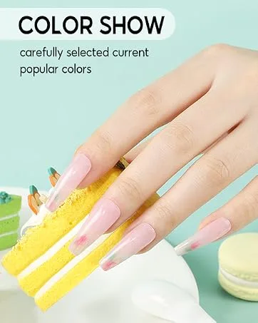 PEACECOLOR Acrylic Nail Kit for Beginner 24pcs Glitter Acrlic Powder and Liquid Set with U V Light Nail Art False Nail Tips Decoration Tools Manicure Set PB0050 - product information 3