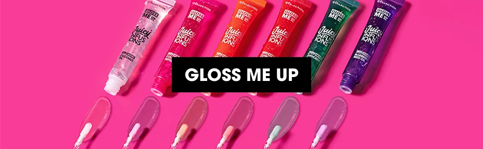 Collection Cosmetics Gloss Me Up Juicy Infusion Orange Lip Gloss With Added Vitamin C Hydrating For Dry Lips Orange Scented 9ml - gloss me up