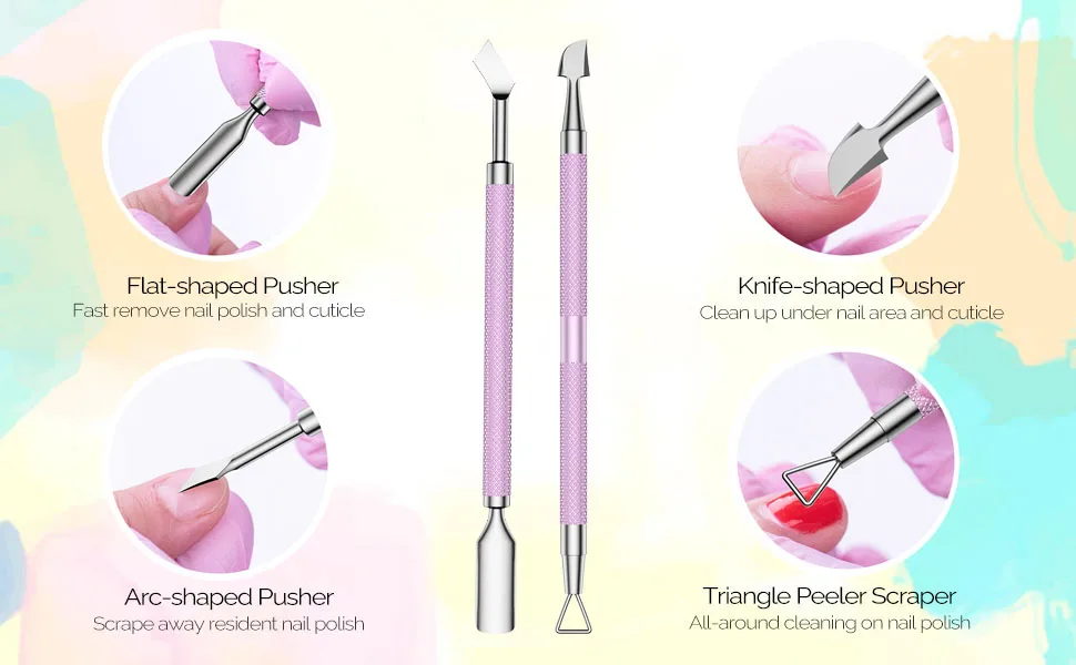 MELODYSUSIE Nail Clippers Tip Cutters for Acrylic False Fake Gel Artificial Nails Rustproof Sharp Professional Manicure Pedicure Trimmer Nail Care Tools (Small D-Pink) Small D-pink - nail clipper
