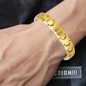 Men's Magnetic Bracelets Pure Titanium (Light) Double Powerful Magnet Bracelets Eliminate Static Electricity (Black Bracelets) - product information 23
