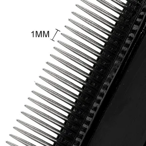 GCQQ 2PCS Folding Eyelash Separator Comb Eyelash Comb Metal Teeth Black Eyelash Separator Foldable and Fine Lash Comb Eye Lash Separator Combs for Eyelash Lift and Separate Eyebrow Waxing(Black) Black-2 - Stainless Steel Teeth Eyebrow Comb