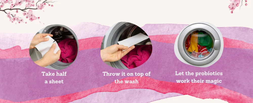 YOKUU Probiotic Laundry Sheets| 64 loads | Cherry Blossom Scented | Travel Washing Detergent| Eco Laundry Detergent Sheets - laundry sheets detergent washing sheets eco laundry detergent laundry strips