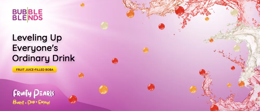 Bubble Blends Raspberry Popping Boba (450g) Fruit Juice-Filled Boba Pearls for Bubble Tea Fat-Free 450g (Pack of 1) - Leveling Up Everyone