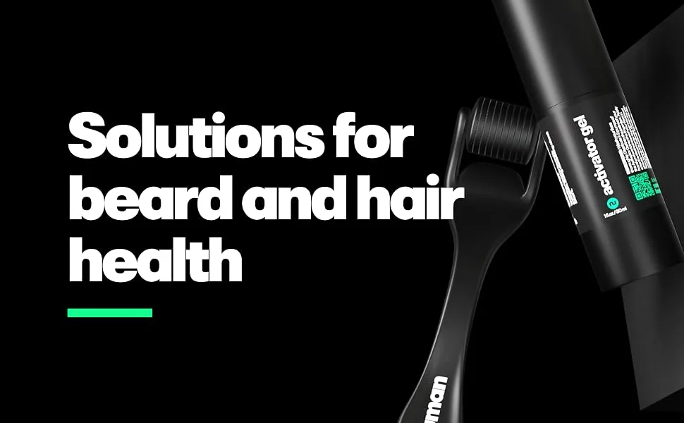 Numan Beard Roller - Derma Roller for Men - Stimulate Beard and Hair Growth - Reactivate Inactive Follicles - Beard and hair health solutions