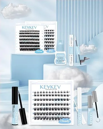 Lash Clusters 84 Pcs Cluster Lashes Eyelash Clusters DIY Cluster Eyelash Extensions Individual Lashes Thin Band & Soft(Cloudy D-16mm) D-16mm Cloudy - product information 5