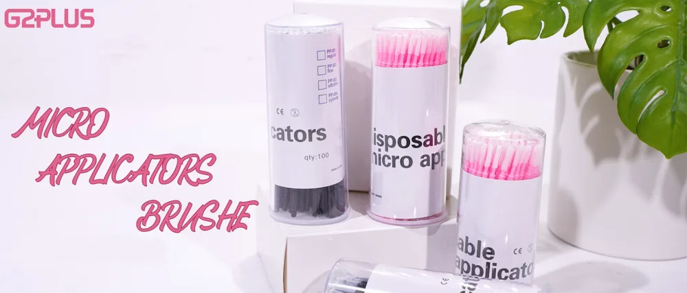 G2PLUS Micro Applicators Brushes with Longer Tips - 200PCS Disposable Microfibre Brushes Eyelashes - Pink Lash Lift Micro Applicators - Eyelash Extension Swabs for Eyelashes Extensions Crafting 200 PCS Pink - Micro Applicators Brushes with Longer Tips