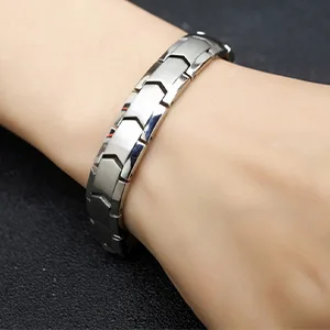 Men's Magnetic Bracelets Pure Titanium (Light) Double Powerful Magnet Bracelets Eliminate Static Electricity (Silver Magnetic Bracelet) - product information 25