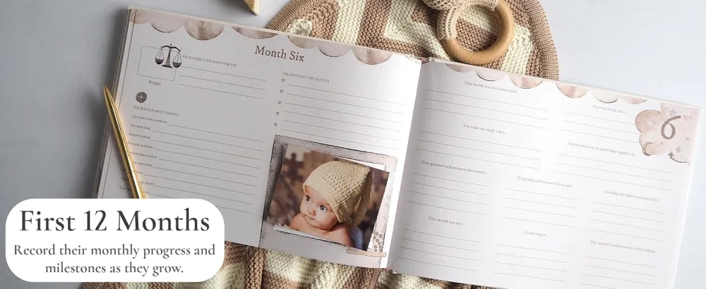 Pregnancy Journal and Memory Book Gift Pregnancy Diary for Expecting New Mums - Includes Calendar Scrapbook Checklist and Organiser (Teddy Bear) - first 12 months