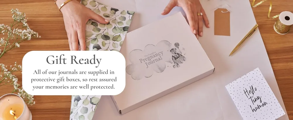 Pregnancy Journal and Memory Book Gift Pregnancy Diary for Expecting New Mums - Includes Calendar Scrapbook Checklist and Organiser (Teddy Bear) - Pregnancy gift