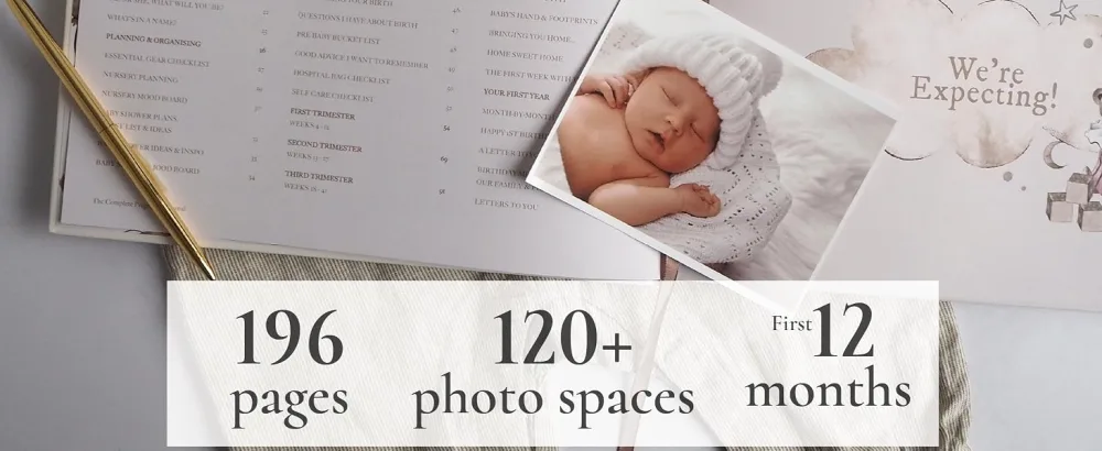 Pregnancy Journal and Memory Book Gift Pregnancy Diary for Expecting New Mums - Includes Calendar Scrapbook Checklist and Organiser (Teddy Bear) - pregnancy gifts