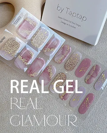 by Taptap London - Semi Cured Gel Nail Strips (Lychee) - real gel