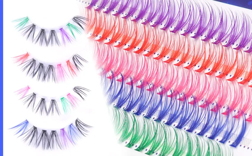 wiwoseo Brown Lash Clusters Colored Lashes Cluster Extensions Individual Brown Eyelashes Cluster Natural Wispy Lash Clusters DIY Eyelash Extensions for Beginners Y-cluster lashes 8-12MM - product information 15