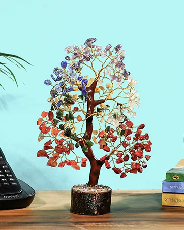 PYOR Sunstone Crystal Crystal Ball with Stand Witchcraft Good Luck Gems Sphere Statue Quartz Crystal Meditation Decor Fortune Telling Crystal Ball - 7 Chakra Tree Of Life