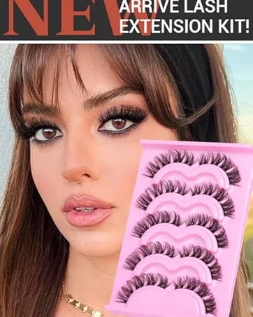 Individual lashes Cluster Lashes DIY Eyelashes Individual Wispy Cluster Eyelash Extensions Lash Clusters 2 Styles Mixed Cluster Lashes Extensions by Goddvenus A-40p&50P - eyelash extension kit
