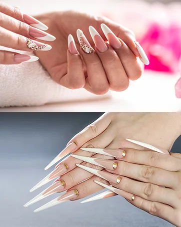 EBANKU 120PCS Clear Matte Full Cover Dual Nail Forms System Acrylic Nail Mold Nail Extension Tips Nail Art Manicure Tools - nail tips