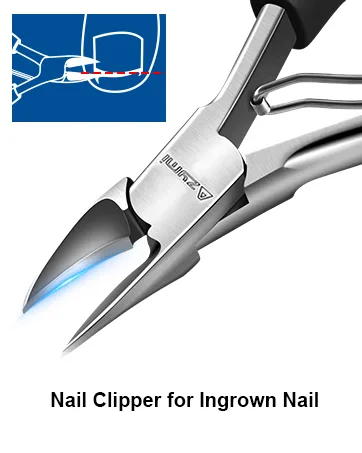 Toe Nail Clippers for Thick Nails Heavy Duty Toenail Scissors Cutters Kit with Nail File & Nail Hook Sharp Curved Blades- Wide Jaw Opening- Soft Handle Black+silver - product information 2