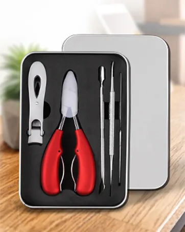 Toe Nail Clippers for Thick Nails Heavy Duty Toenail Scissors Cutters Kit with Nail File & Nail Hook Sharp Curved Blades- Wide Jaw Opening- Soft Handle Black+silver - product information 8