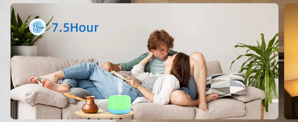 DIFFOFE 300ML Essential Oil Diffuser Cool Mist Air Aromatherapy Humidifier with Remote Control 7 LED Color Changing Light 4 Timer Settings for Bedroom Home (Blue) Light Blue - product information 12