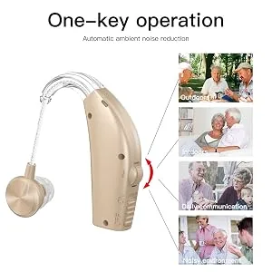 JD Health Tech | Hearing Amplifier Aid Rechargeable Digital Personal Sound Amplifier Devices for Adults BTE Pair - Hearing amplifier