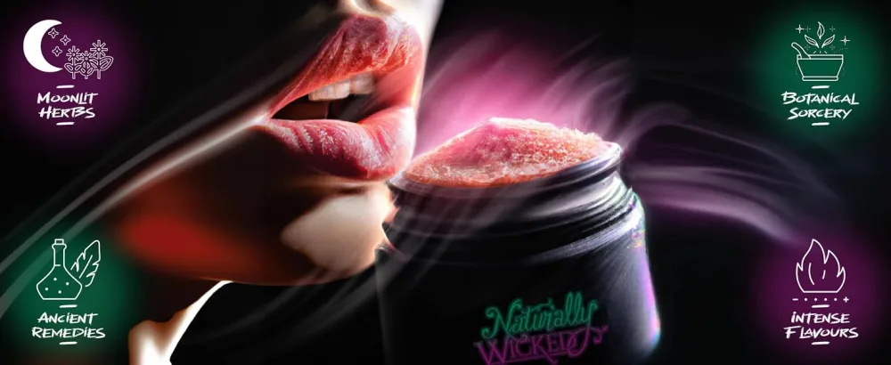 Naturally Wicked Grapefruit Lip Scrub | Natural & Vegan Sugar Exfoliant For Lips | 15ml - Naturally Wicked Exfoliating Sugar Lip Scrub Escaping From Jar Like A Spell To Users Lips